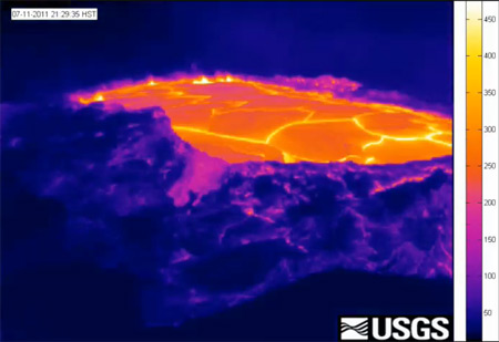Pu'u'O'o volcano crater magma lava