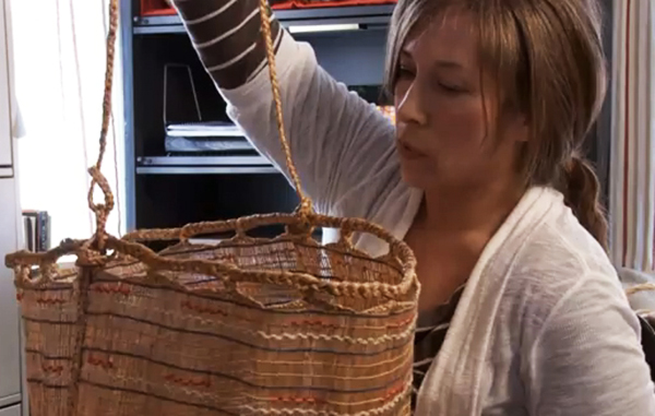 Coral Chernoff with one of her basket creations / WonderVisions