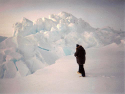 pressure ridge snow ice arctic