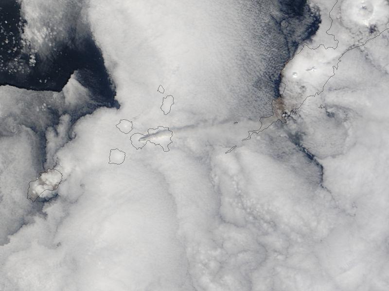 Cleveland Volcano satellite 2013 eruption ash plume