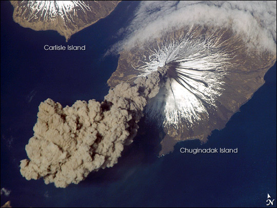 Cleveland Volcano space 2006 ash plume eruption