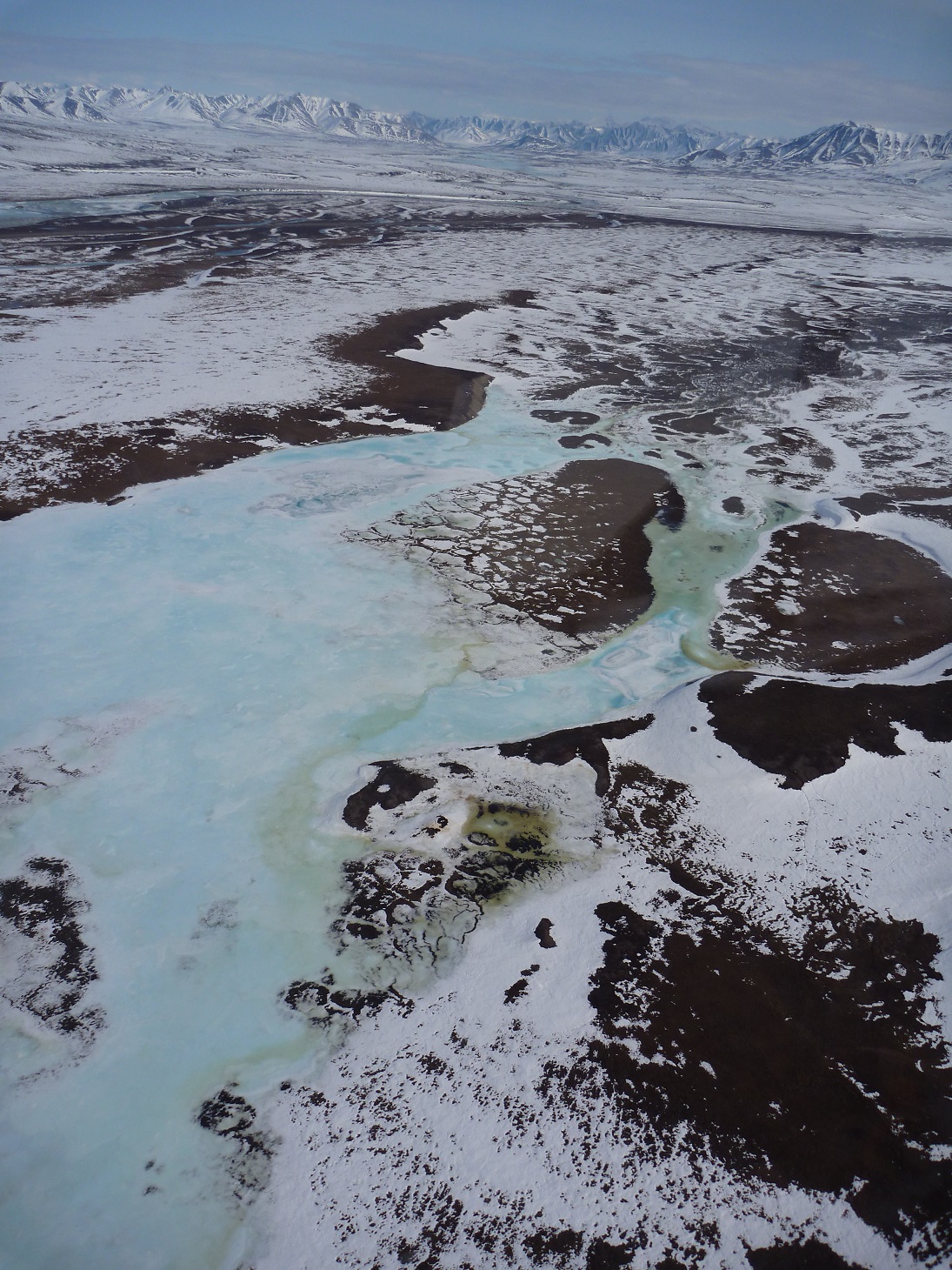 Arctic Toolik frozen rivers