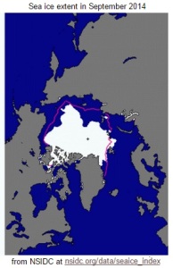 September 2014 sea ice extent