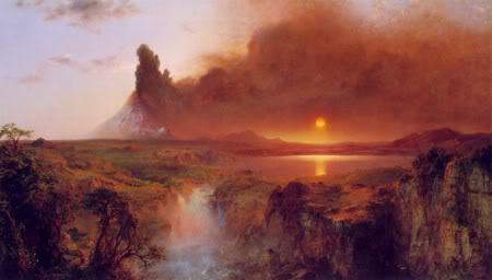 Cotopaxi erupting, Frederic Edwin Church, 1862