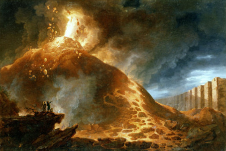 Eruption of Vesuvius, Francesco Fidanza, 1768 